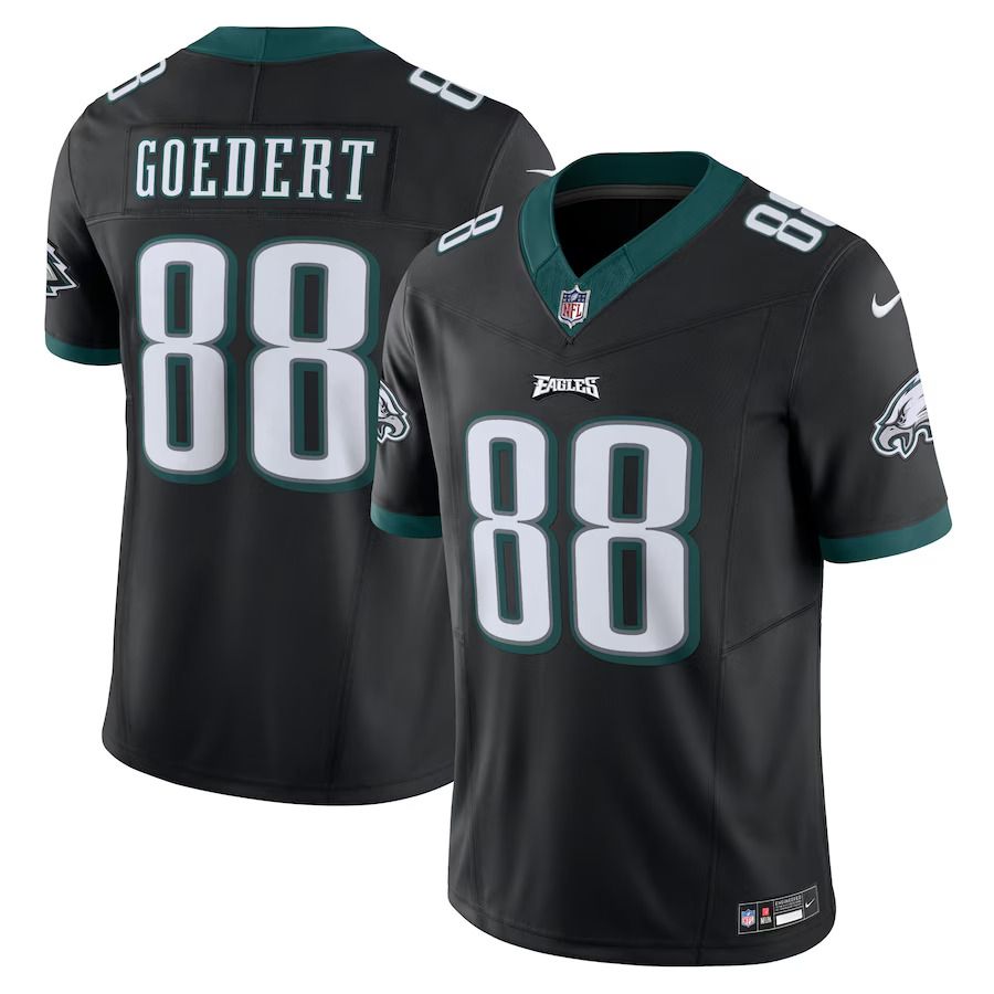 Men Philadelphia Eagles 88 Dallas Goedert Nike Black Vapor F.U.S.E. Limited NFL Jersey